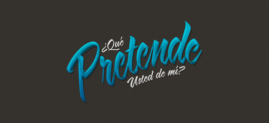 ¿Qué pretende Usted de mí? Logotype