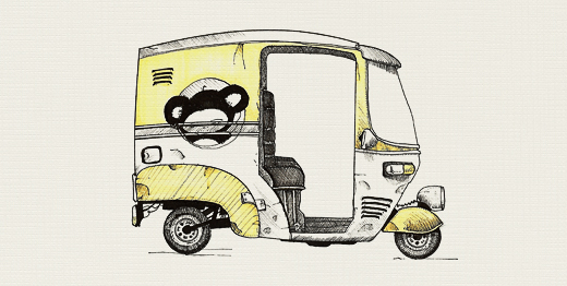 Imaginary sketches of the inhabitants of summer city and its outskirts